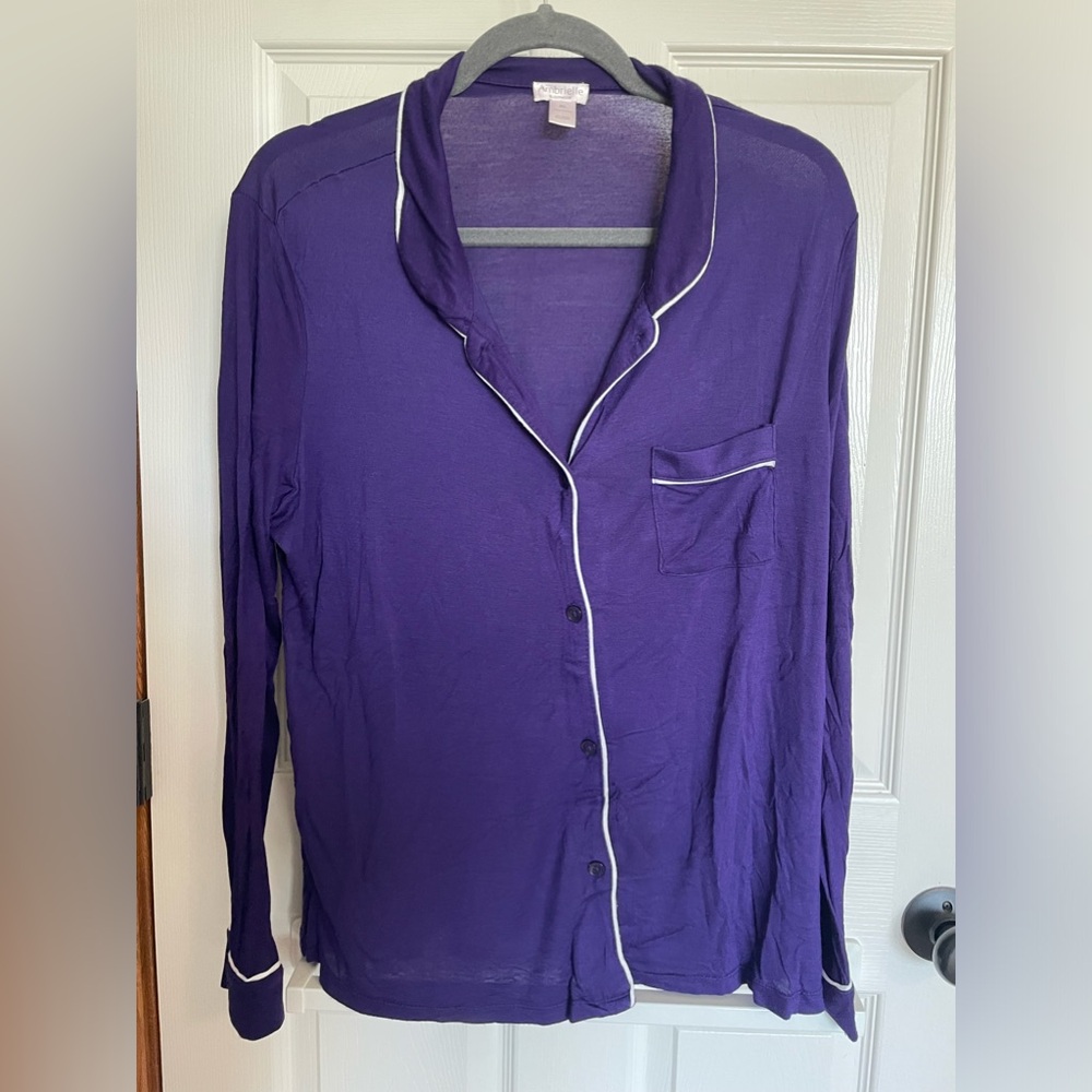 Ambrielle long sleeve button up pajama set
